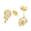 Cubic Zirconia Lollipop Stud Earrings EJEW-G353-07G-2