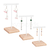 3Pcs 3 Sizes Iron T Bar Earring Display Stands EDIS-WH0012-36B-1