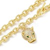 Brass Micro Pave Cubic Zirconia Leopard Pendant Cable Chain Necklaces NJEW-K385-01A-01-2