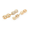 Brass Micro Pave Clear Cubic Zirconia Peg Bails Pendants KK-S364-007-2