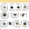 54Pcs 9 UV Plating Rainbow Iridescent Acrylic Beads OACR-PA0001-05-2