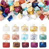 60Pcs 15 Colors Rhombus Acrylic Pendants PALLOY-TAC0284-1