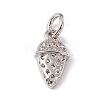 Brass Micro Pave Clear Cubic Zirconia Ice Cream Charms ZIRC-F132-69P-1