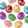 12Pcs 6 Colors Easter Cartoon Opaque Resin Cabochons RESI-FS0001-56-3