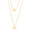 Alloy Rhinestone Layered Necklaces PW-WGE57FA-05-1