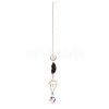 Brass & Crystal Suncatchers HJEW-G018-04A-G-2