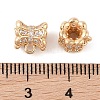 Brass Pave Clear Cubic Zirconia Beads KK-N256-08G-F-3