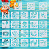 Cheriswelry 24 Sheets 24 Styles Plastic Drawing Stencil DIY-CW0001-13-10