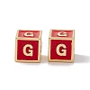 Rack Plating Brass Enamel Beads KK-B060-04G-03G-2