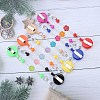 60Pcs 10 Colors UV Plating Iridescent Acrylic Beads MACR-AR0001-23-5