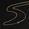 1.5mm Rack Plating Brass Oval Link Chain Necklaces for Women Men MAK-L044-25G-3