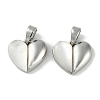 Brass Pave Natural Shell Heart Charms KK-P283-07P-1