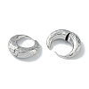 Texture Ring Brass Stud Earrings for Women EJEW-H006-04G-2