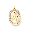 Brass Micro Pave Cubic Zirconia Pendants ZIRC-P123-01G-N01-1