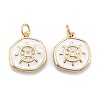 Brass Enamel Pendants LS-KK-A155-07G-1