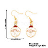 Christmas Theme Brass Dangle Earrings IP2522-18-1