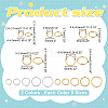 300Pcs 10 Styles Brass Open Jump Rings KK-WR0001-45-2