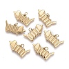 Ion Plating(IP) 304 Stainless Steel Charms STAS-F256-035G-1