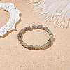 Natural Labradorite Column Beaded Stretch Bracelet BJEW-JB08596-01-2