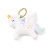 304 Stainless Steel Enamel Pendants SA-CBA08A6-01A-G-1