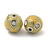 Platinum Alloy Enamel Beads FIND-E044-24P-2