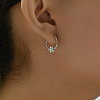 Classic Brass Flower Hoop Earrings MM0434-1