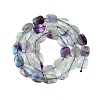 Electroplated Natural Colorful Fluorite Beads Strands G-G182-C04-01-3