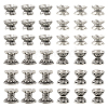 60Pcs 4 Styles Tibetan Style Alloy Bead Caps FIND-TA0002-98-3