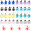  36Pcs 9 Colors Frosted Resin Pendants RESI-NB0001-82-1