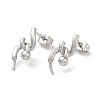 Brass Stud Earring Findings KK-M270-34P-1