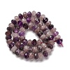 Natural Amethyst & Strawberry Quartz Beads Strands G-K380-A39-04-3