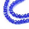 Electroplate Glass Beads Strands EGLA-A034-T4mm-B-4