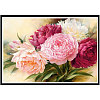 DIY 5D Flower Pattern Canvas Diamond Painting Kits DIY-C021-09-1