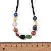 304 Stainless Steel Natural Gemstone Beaded Necklaces NJEW-U026-14G-5