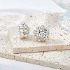 6Pcs Brass & Acrylic Rhinestone Cufflinks BUTT-DC0001-17A-5