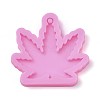 Pot Leaf DIY Pendant Food Grade Silicone Molds DIY-TAC0005-26-1