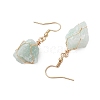 Natural Green Aventurine & 304 Stainless Steel Dangle Earrings for Women EJEW-JE06237-02-4