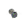 304 Stainless Steel Colorful Synthetic Opal Threadless Labrets For Women Men WGF4990-40-1