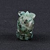 Natural Sesame Jasper Carved Unicorn Figurines Statues for Home Office Desktop Decoration PW-WG35462-17-1