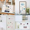 8 Sheets 8 Styles PVC Waterproof Wall Stickers DIY-WH0345-200-6