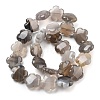Natural Gray Agate Beads Strands G-F769-I01-01-3