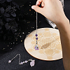 SUPERFINDINGS 2 Strands 2 Style Rough Natural Amethyst & Rose Quartz Dowsing Pendulums FIND-FH0003-14-2