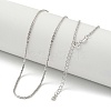 925 Sterling Silver Necklaces NJEW-C052-09P-1