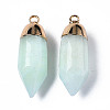 Natural White Jade Pointed Pendants G-Q998-009C-2