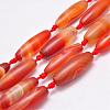 Natural Striped Agate/Banded Agate Beads Strands G-F354-22E-1