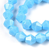 Opaque Solid Color Electroplate Glass Beads Strands EGLA-A039-P6mm-A12-2