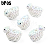 5Pcs UV Plated Acrylic Beads PACR-YW0001-33-1