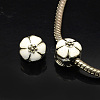 Alloy Enamel Flower Large Hole Style European Beads X-MPDL-R036-51J-1