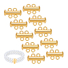 10Pcs Tube Brass Slide Lock Clasps KK-PH0014-45G-6
