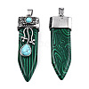 Synthetic Malachite Pendants G-S292-05C-3